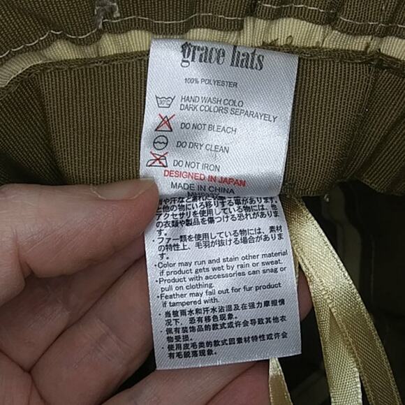 Grace Hats Fancy Bucket Style Hat Wide Ribbon Bow Detail Stripes Drawstring - Picture 6 of 9